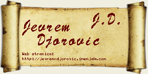 Jevrem Đorović vizit kartica